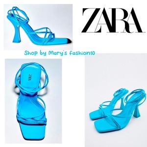 NWT HIGH HEEL RHINESTONE SANDALS SIZE 9 blogger favorite